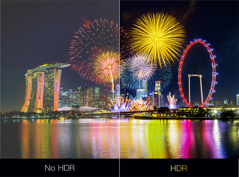 HDR高動態對比,<br>明暗細節更清晰。