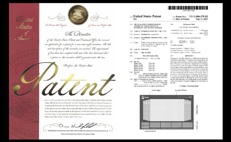 台灣原創研發，美國專利。