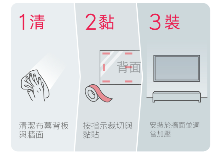 簡易安裝，附3M超黏雙面膠。